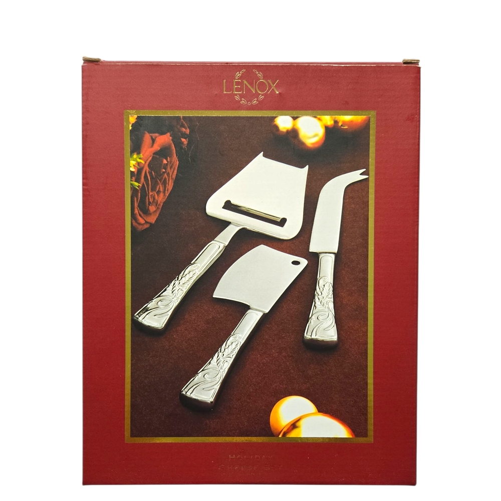 LENOX Silver Cheese Knife 3 pc Set